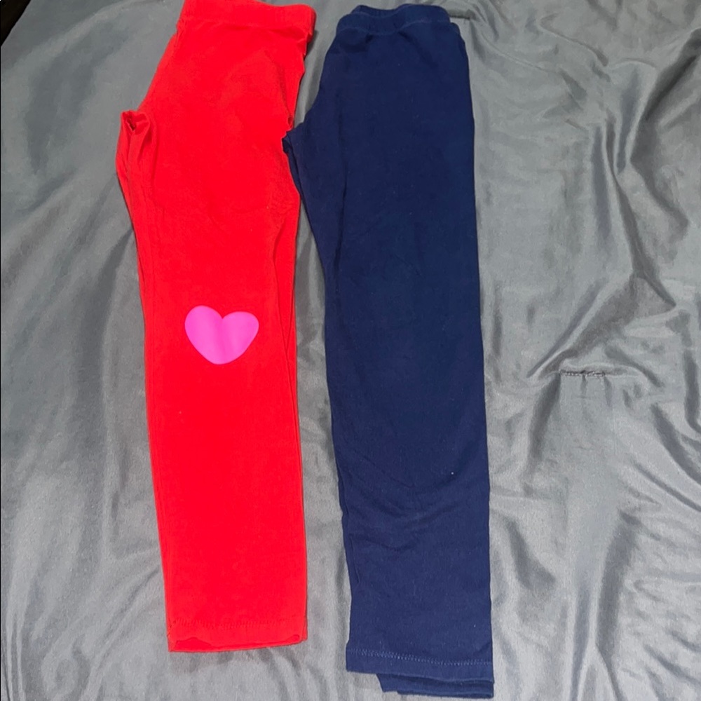 Cat & Jack Red and Navy Kids Leggings